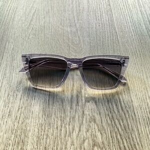 quay australia call the shots purple clear retro cat eye sunglasses eyewear NEW